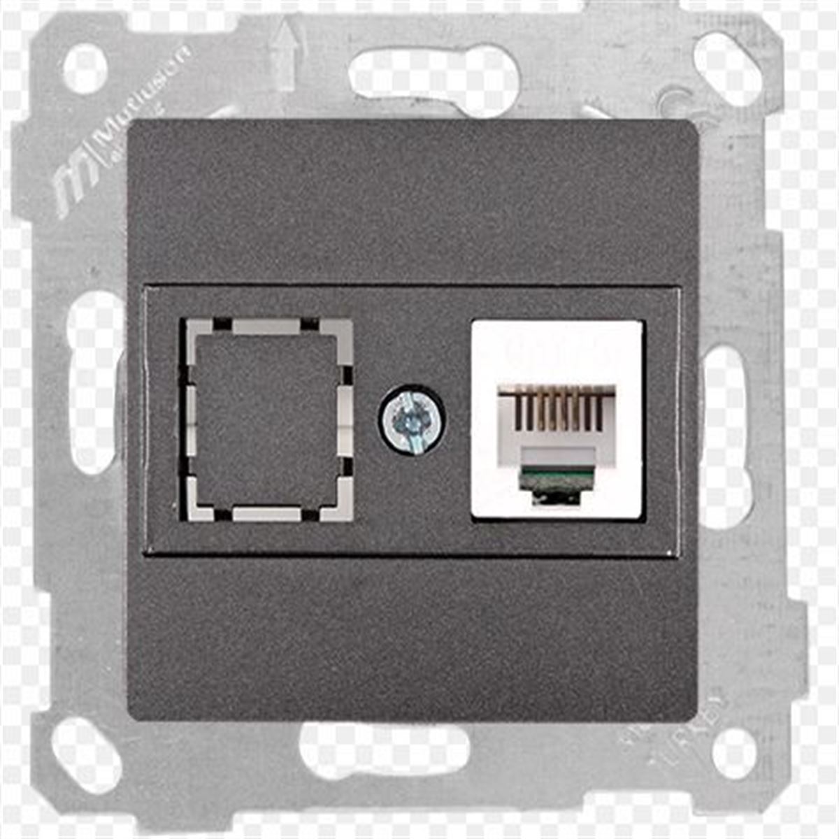 RİTA MEK TUŞ TELEFON PRİZİ 1XRJ12 FÜME 1